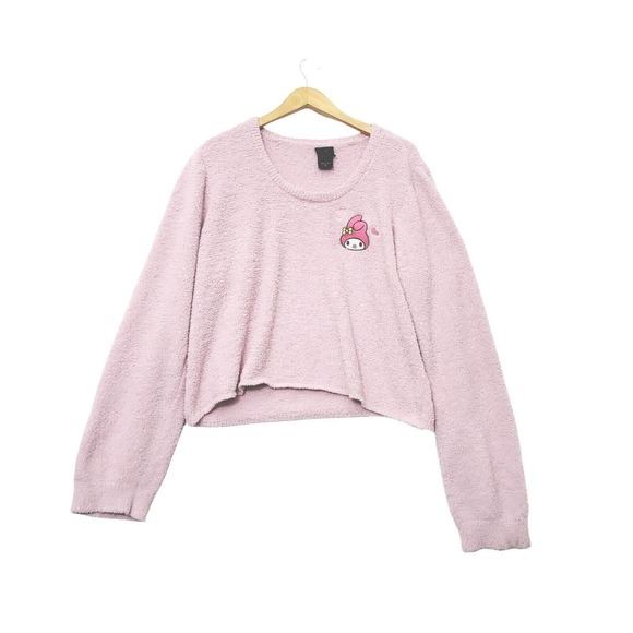 My Melody Sanrio Knit Teddy Sweater Sweatshirt Pink‎ Size L/XL Cosplay Anime - Picture 1 of 8
